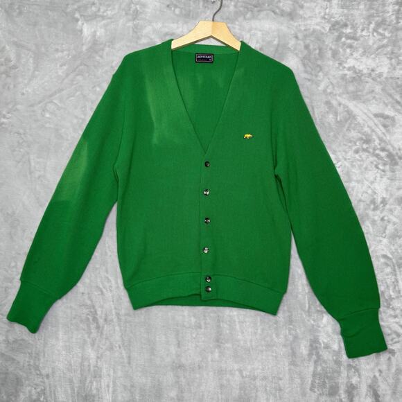 Jack Nicklaus Other - Vintage Jack Nicklaus Sweater Mens Medium Button Cardigan Golf Bear USA 80s